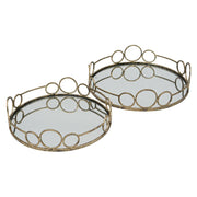 Remy Trays (Set of 2) - Antique Gold Finish