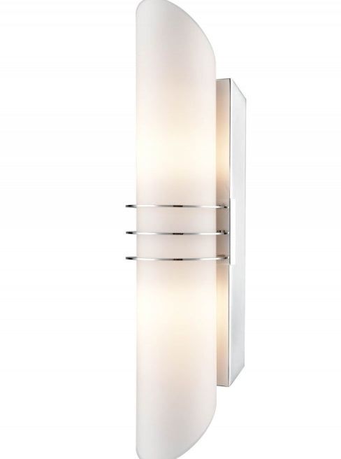 Renden | Chrome Finish Bathroom Wall Light w/Matt Opal Glass