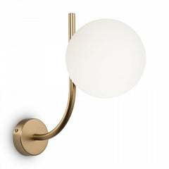 MAYTONI | Rendez-vous 1lt Wall Lamp | Brass/White - Cusack Lighting