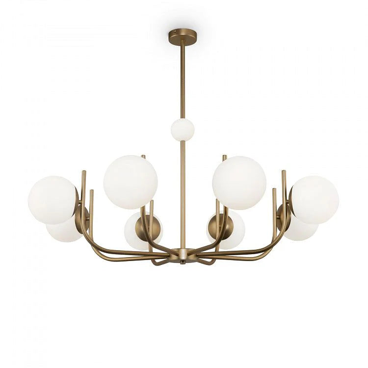 Rendez-vous 8/10lt Pendant Lamp - Brass/White