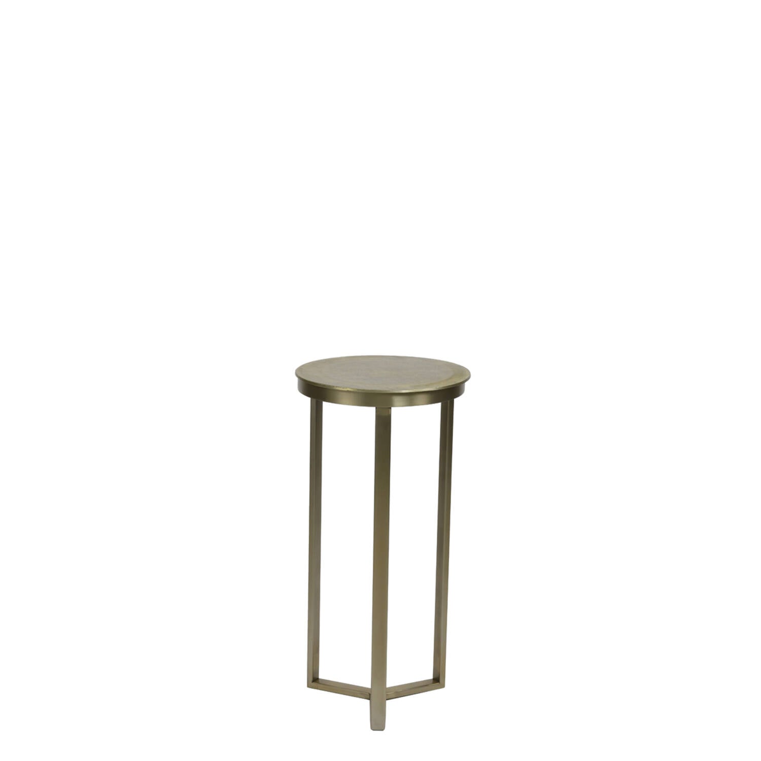 Retiro Small Pillar Side Tables - Light Gold Finish