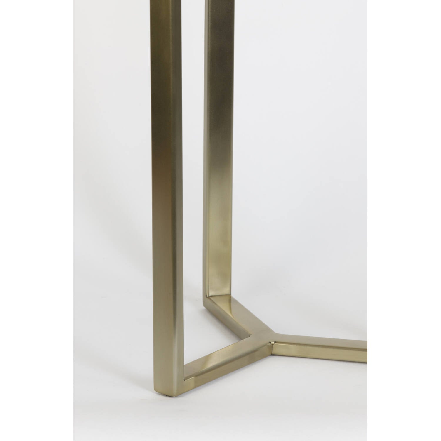 Retiro Small Pillar Side Tables - Light Gold Finish