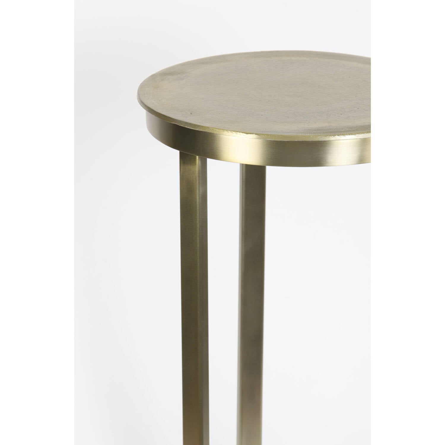 Retiro Small Pillar Side Tables - Light Gold Finish