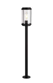 Reva Tall Post, 1 x E27, IP44, Black/Clear