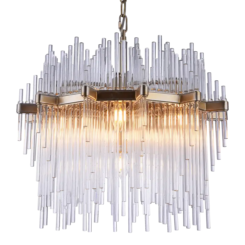 Reykjavik 7Lt Crystal Centre Ceiling Light - Champagne Finish