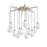 Rhapsody 12/16Lt Cluster Ceiling Light - Satin Brass Finish