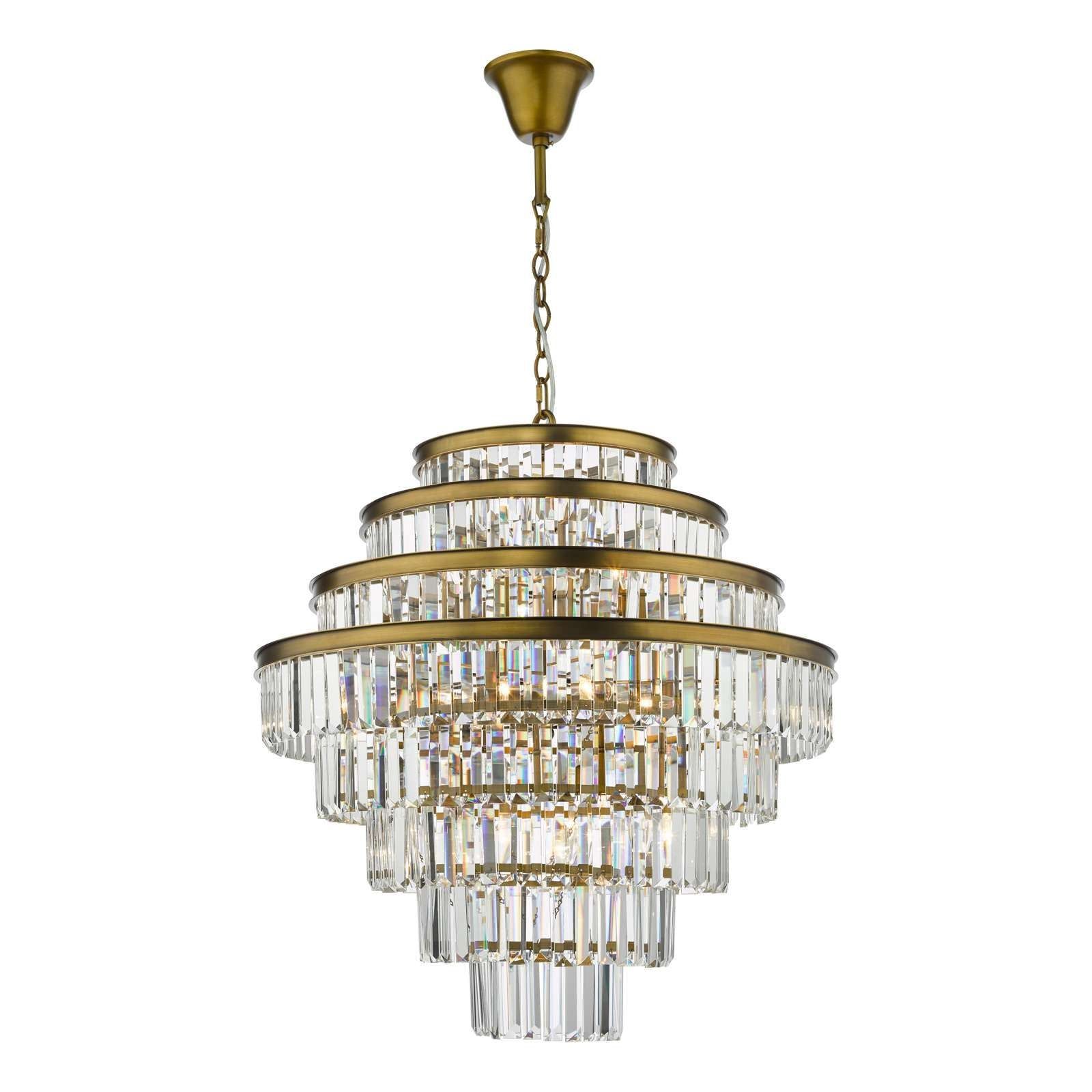 Rhapsody 12Lt Chandelier Ceiling Light - Bronze & Crystal IP20