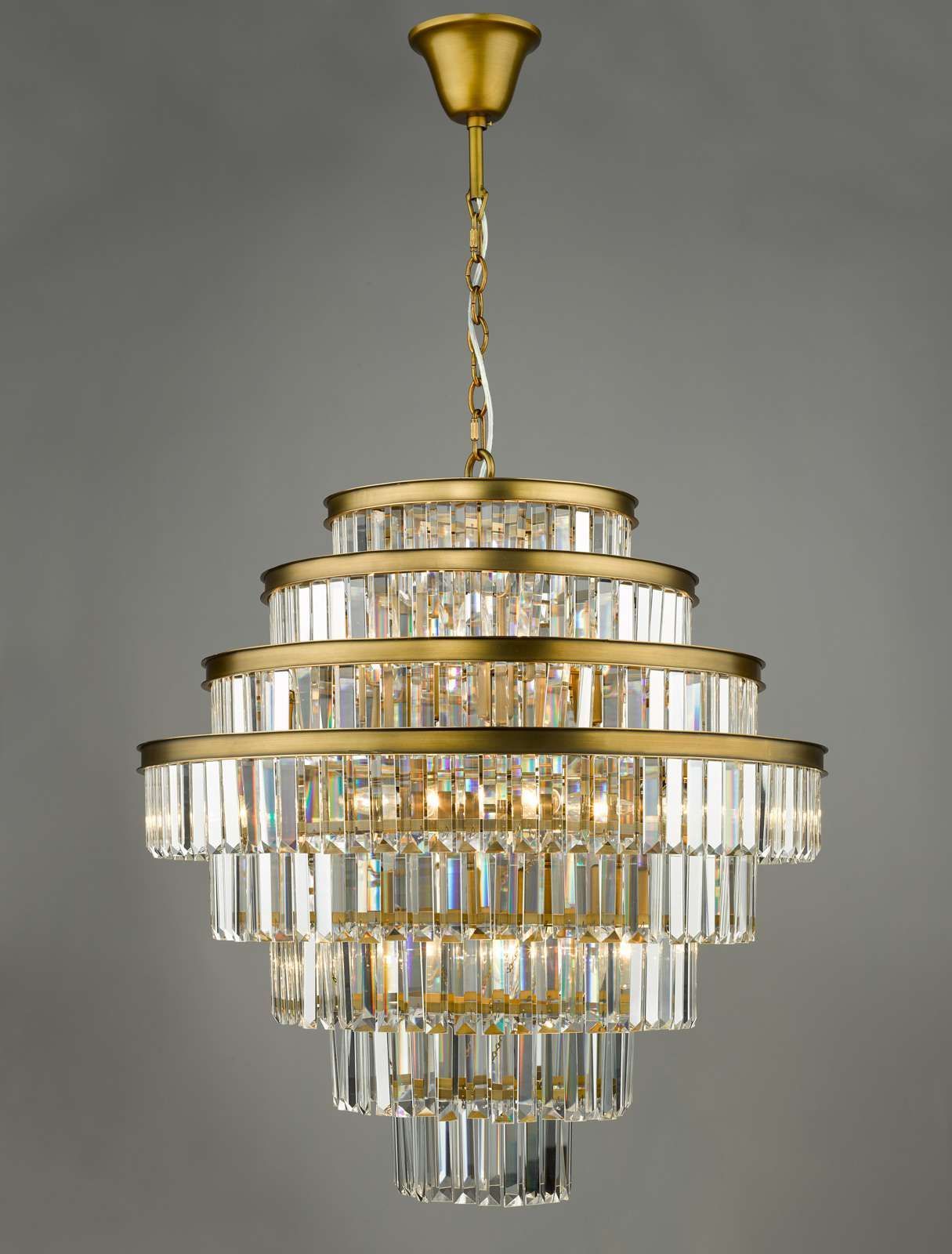 Rhapsody 12Lt Chandelier Ceiling Light - Bronze & Crystal IP20