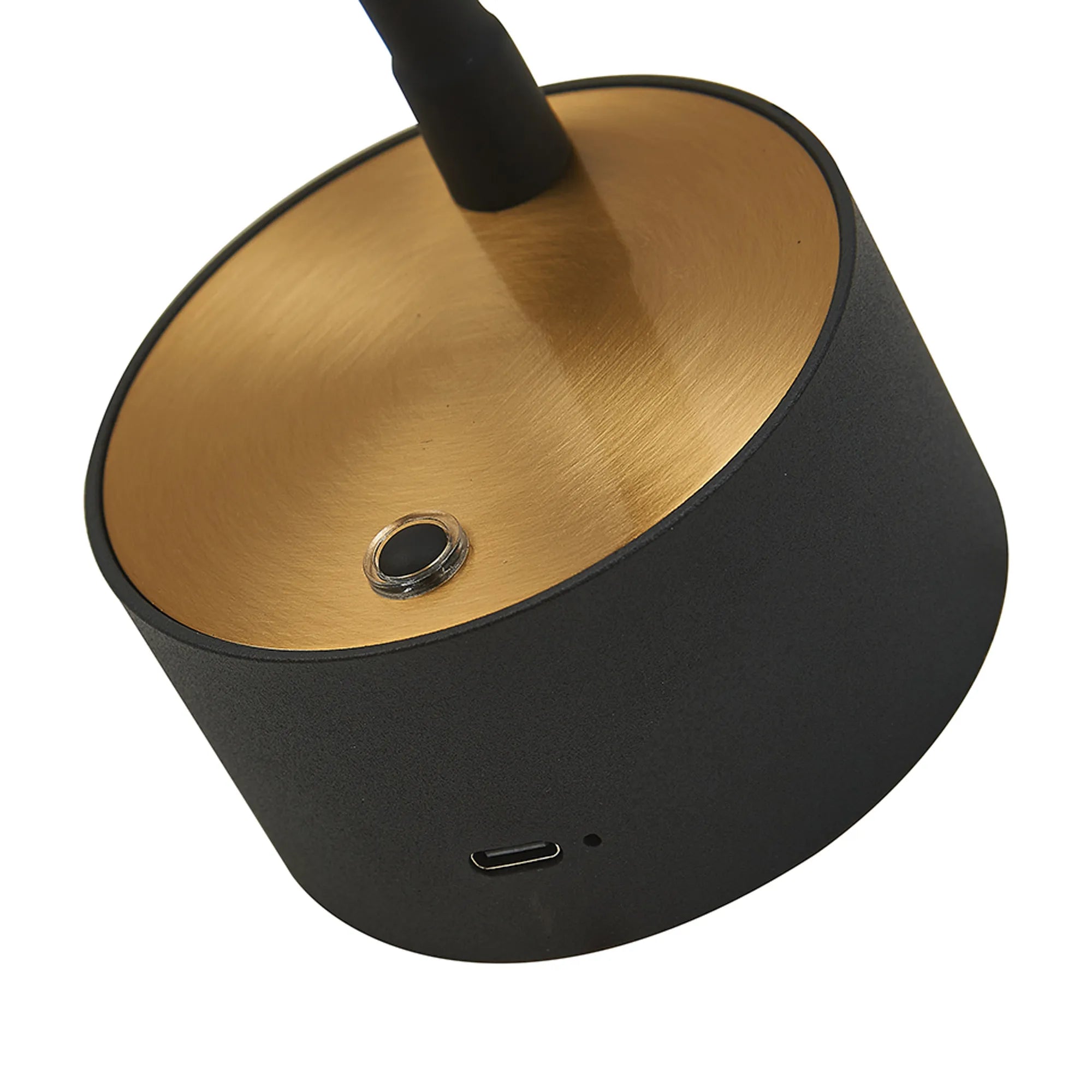Roux Rechargeable Battery Operated Wall Light- Black/ Brass & White/ Chrome Finishes