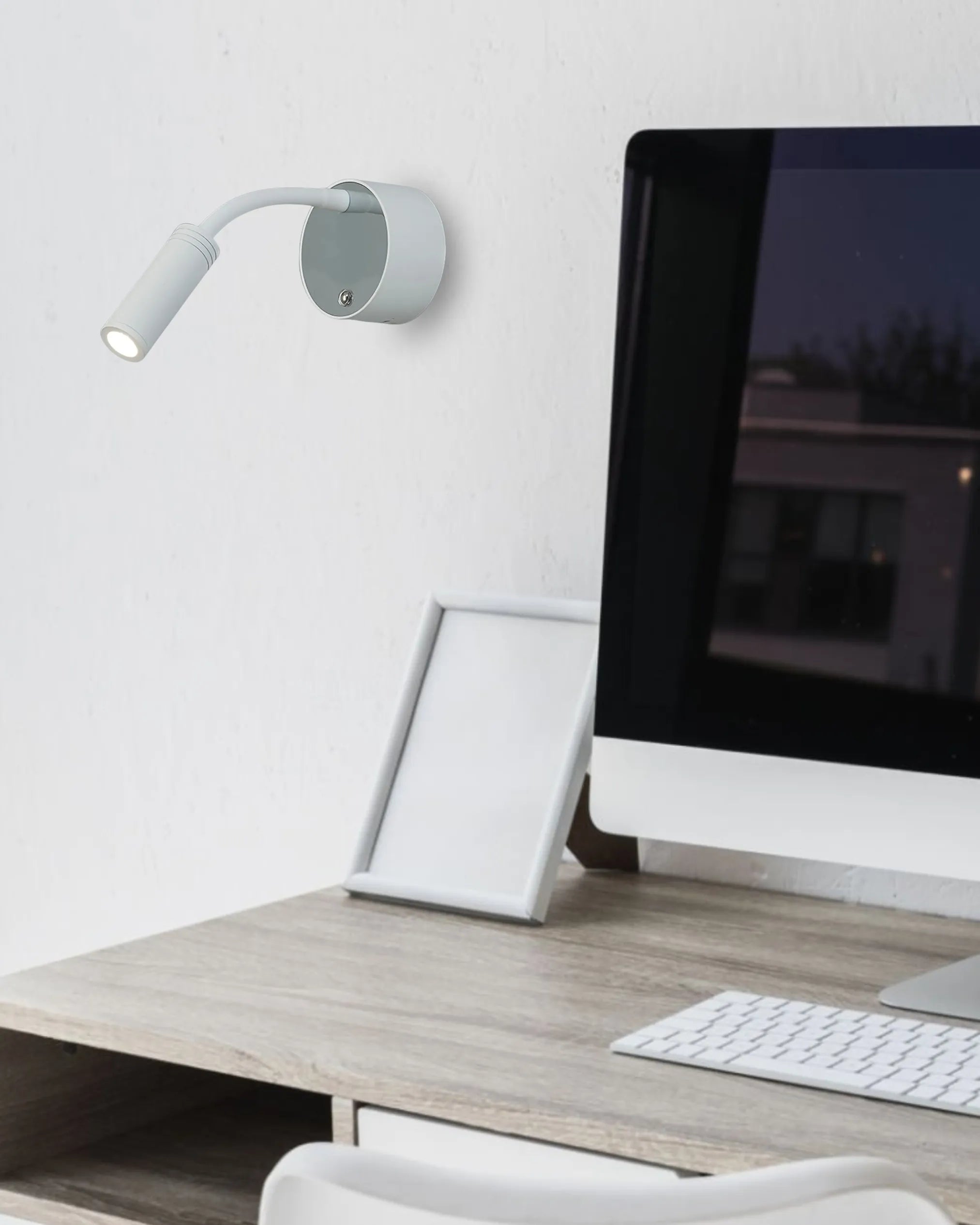 Roux Rechargeable Battery Operated Wall Light- Black/ Brass & White/ Chrome Finishes