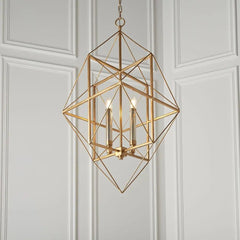 Andorra 4Lt Antique Gold Centre Ceiling Light 