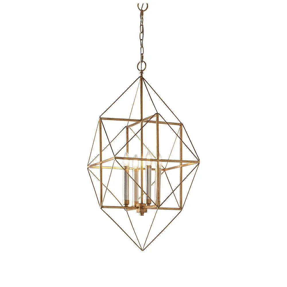 Andorra 4Lt Antique Gold Centre Ceiling Light 