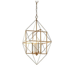 Andorra 4Lt Antique Gold Centre Ceiling Light 
