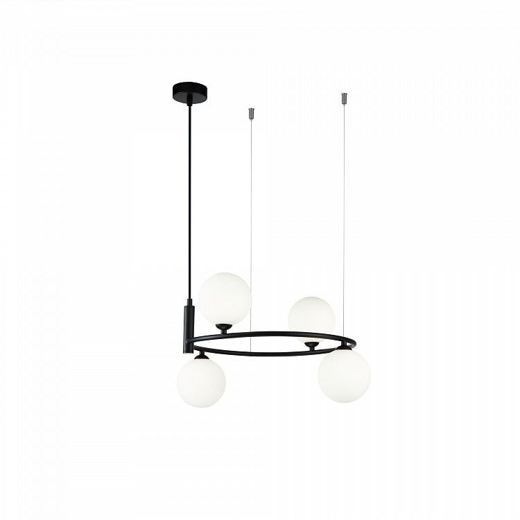 MAYTONI | Ring 4lt Pendant Lamp | Black - Cusack Lighting