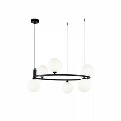 MAYTONI | Ring 6lt Pendant Lamp | Black - Cusack Lighting