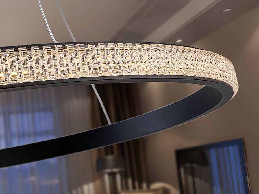 Ring Black Ring-Finish LED Ceiling Light