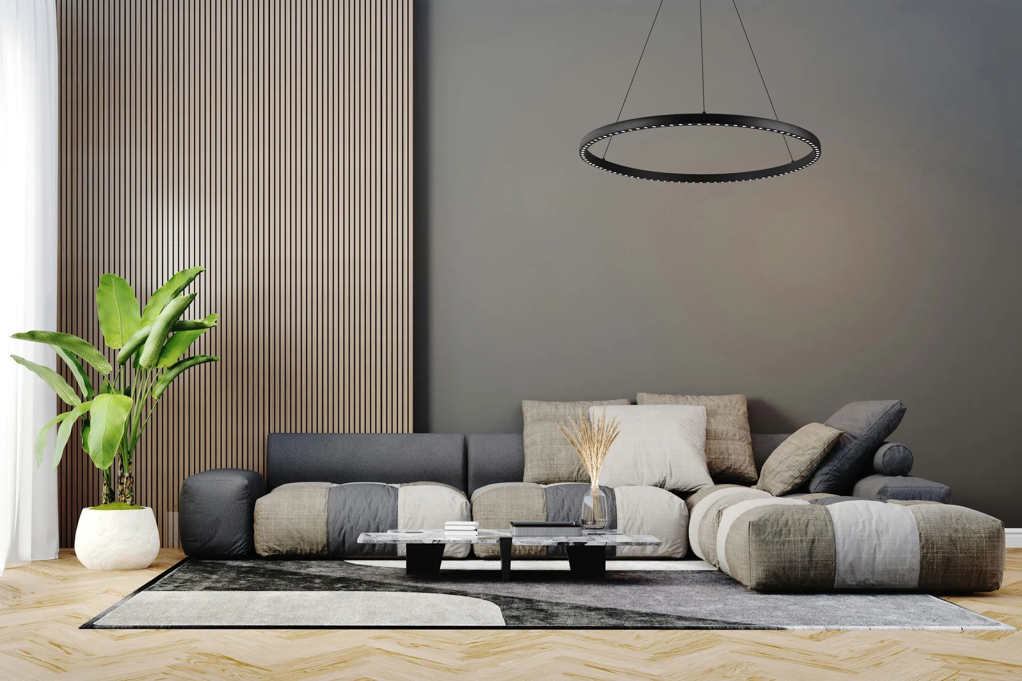 Reeves 65W/80W LED Ring Pendant - Various Colours
