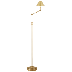 Anette Floor Lamp - Natural Brass/ Polished Nickel
