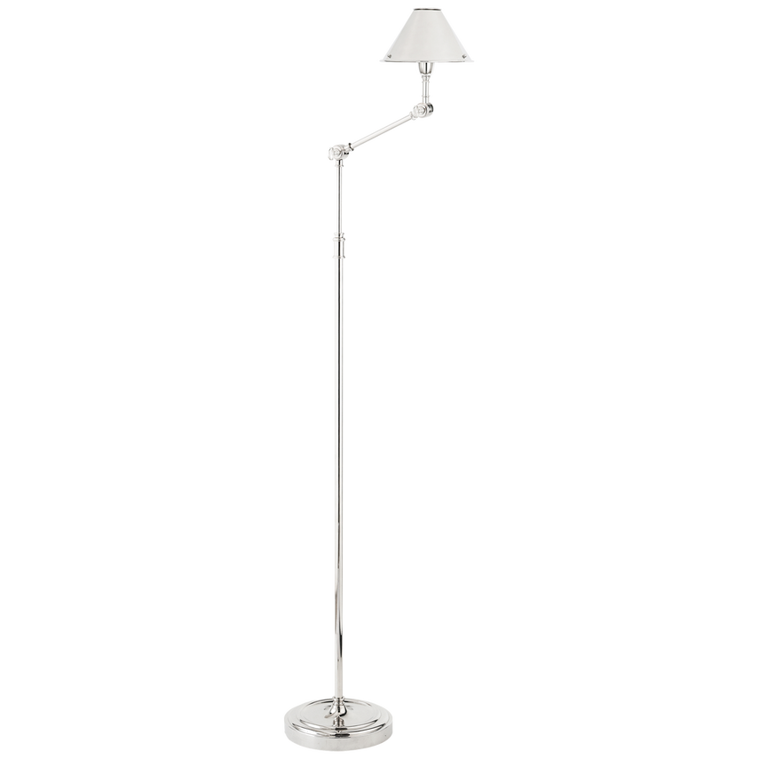 Anette Floor Lamp - Natural Brass/ Polished Nickel