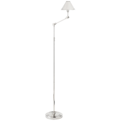 Anette Floor Lamp - Natural Brass/ Polished Nickel