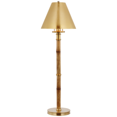 Dalfern Desk Lamp - Bamboo & Brass/Nickel