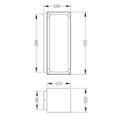 Rockwell IP44 Long Wall Light Anthracite