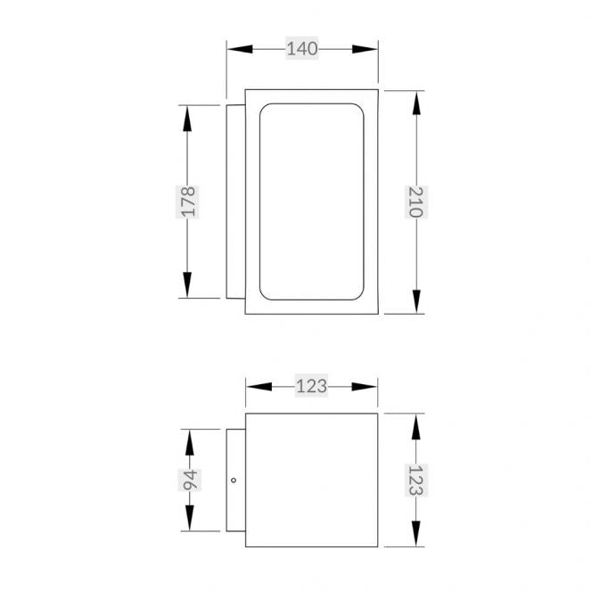 Rockwell IP44 Wall Light Anthracite Grey