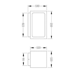 Rockwell IP44 Wall Light Anthracite Grey