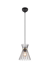 Rod Hanging Pendant - Black & Gold Finish