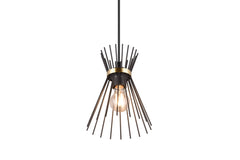 Rod Hanging Pendant - Black & Gold Finish