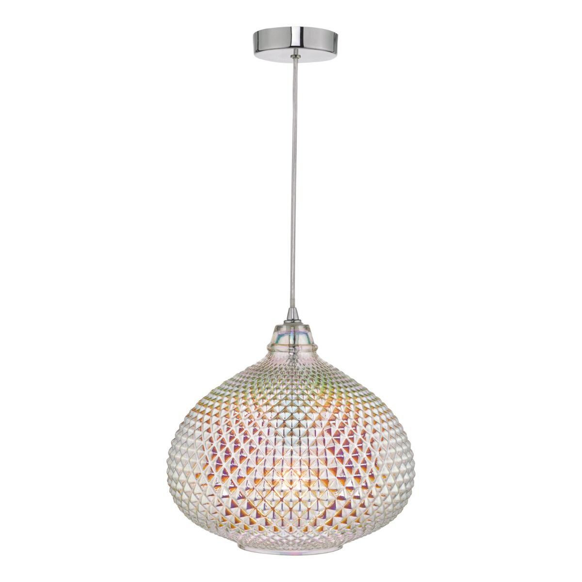 Roisin Pendant Glass & Polished Chrome