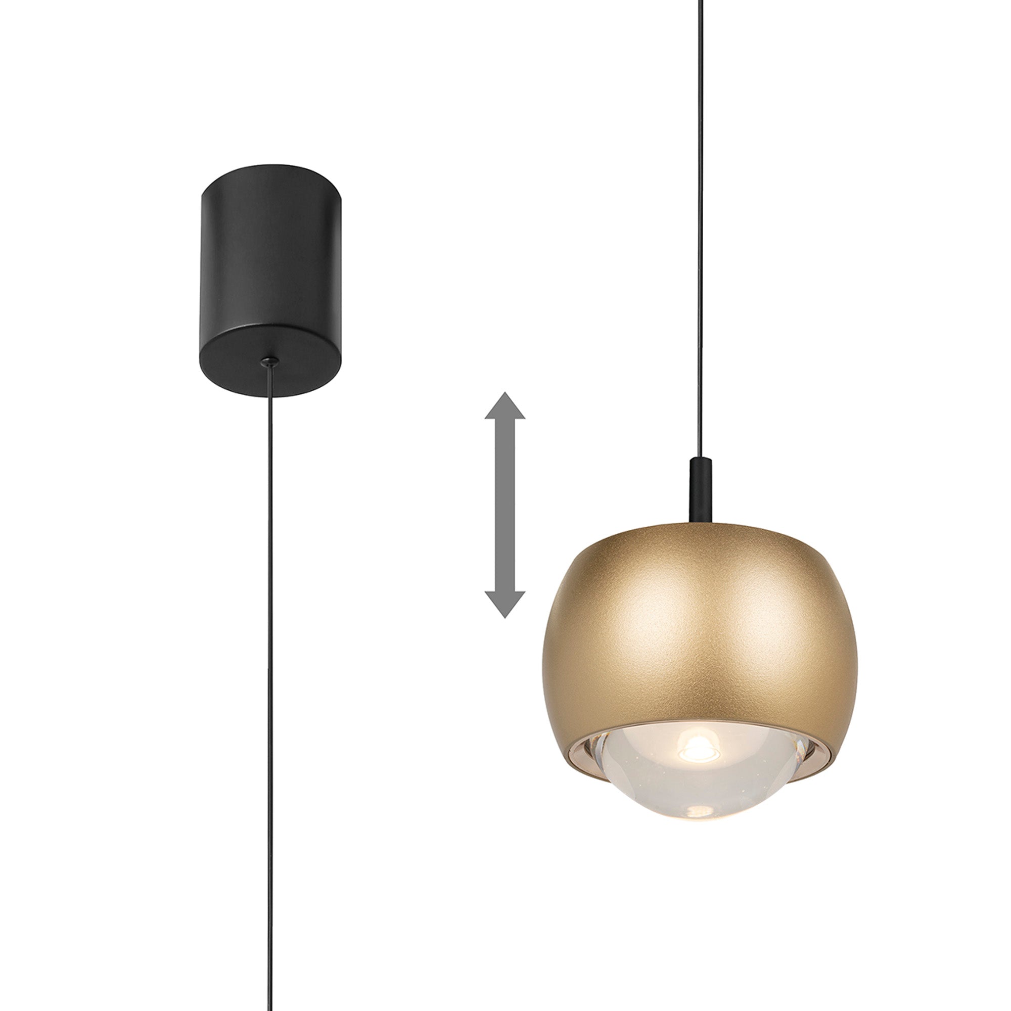 Roller 1Lt Rise & Fall Pendant - Various Colours & Styles