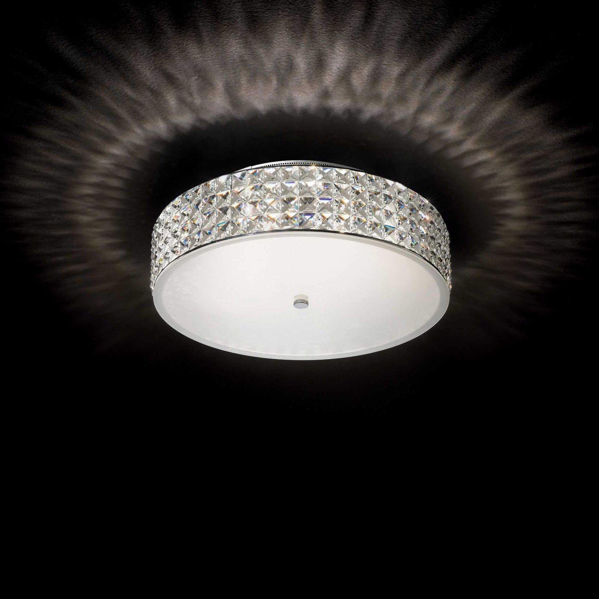 Roma Flush Light - Crystal Finish - Cusack Lighting