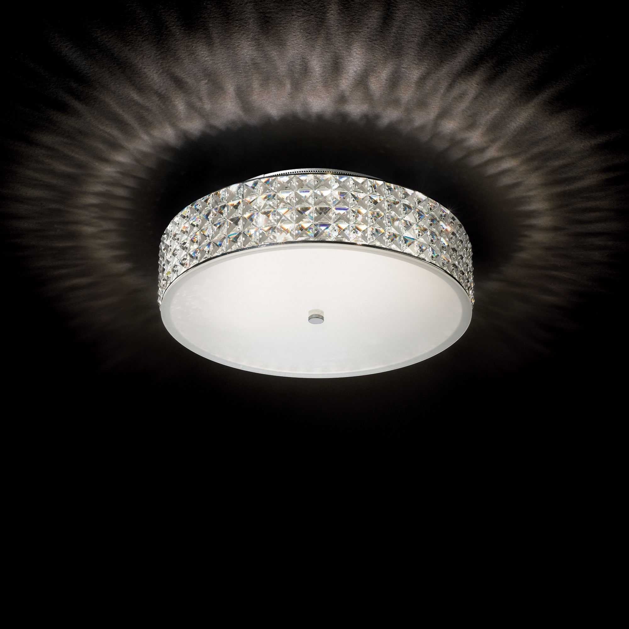 Roma Flush Light - Crystal Finish - Cusack Lighting