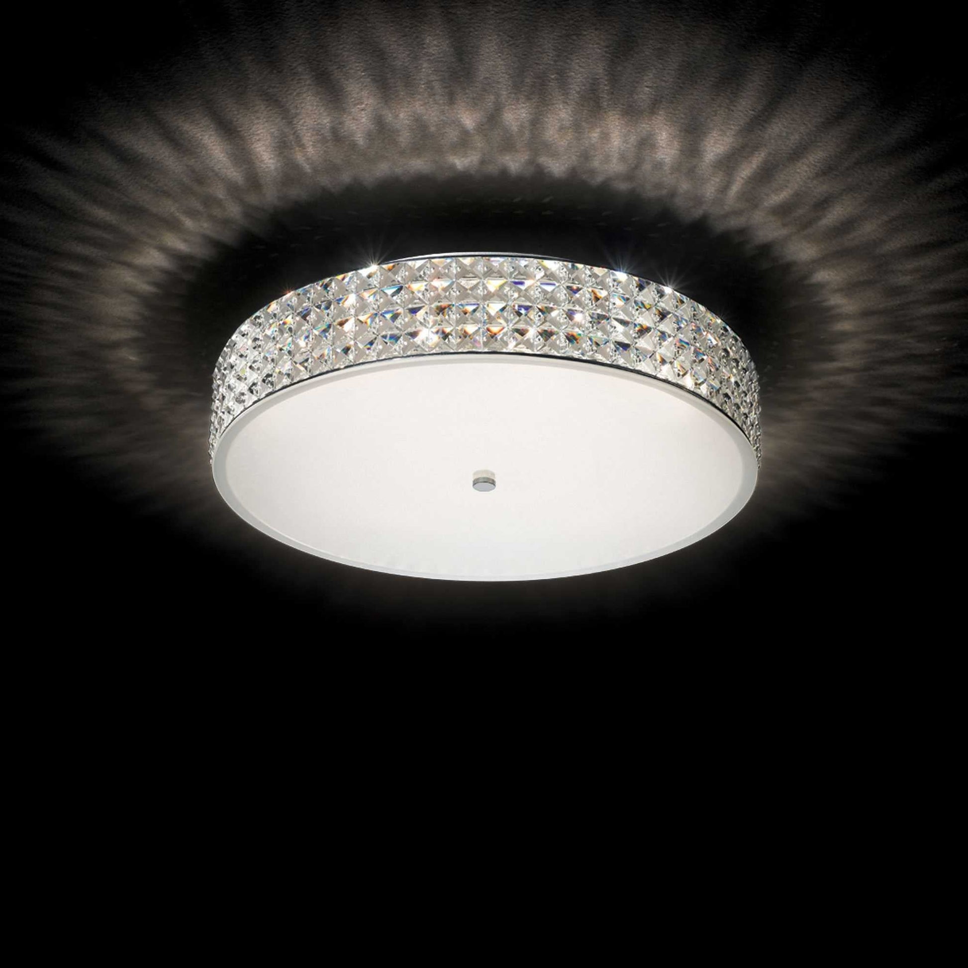 Roma Flush Light - Crystal Finish - Cusack Lighting
