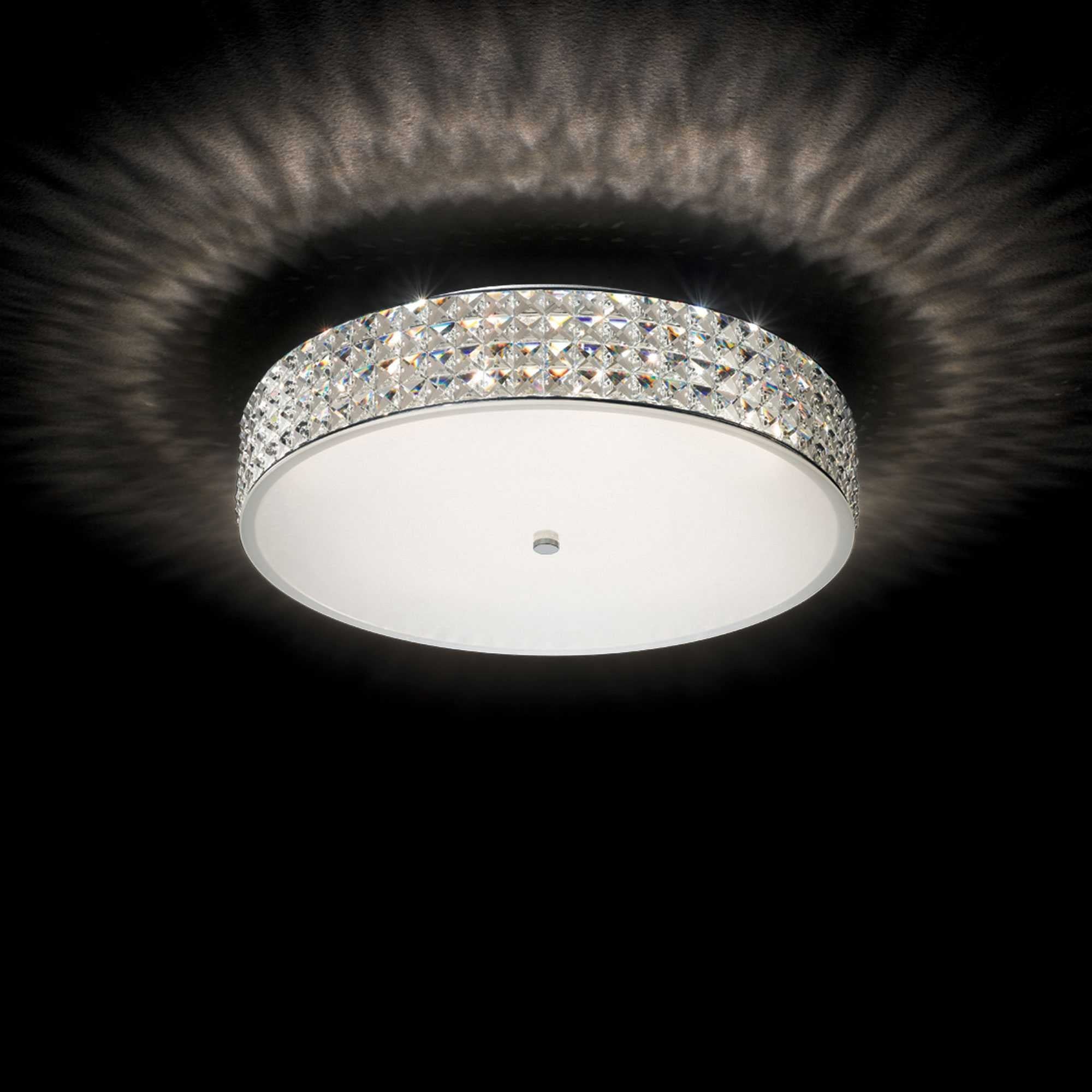 Roma Flush Light - Crystal Finish - Cusack Lighting