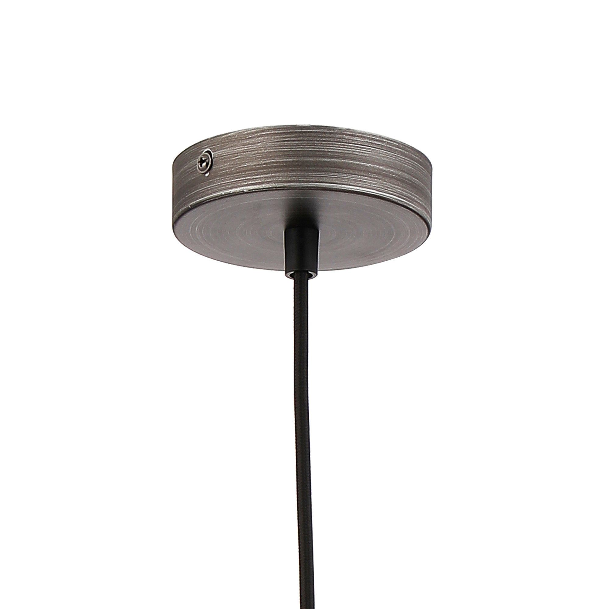 Rome 1 Light Pendant E27, Walnut/Aged Pewter