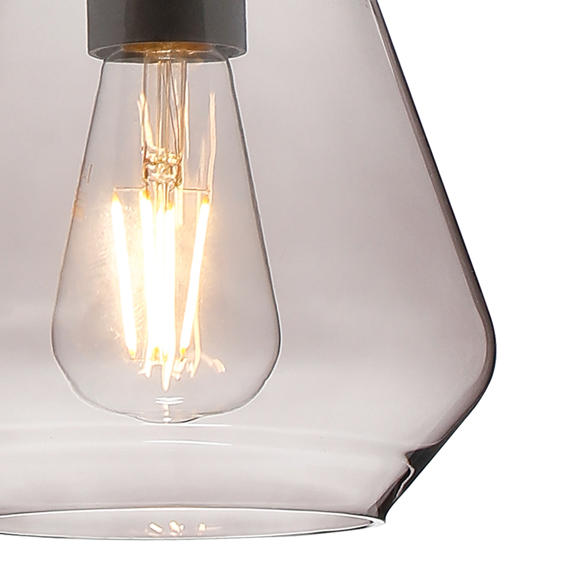 Rome 1 Light Pendant E27, Walnut/Aged Pewter