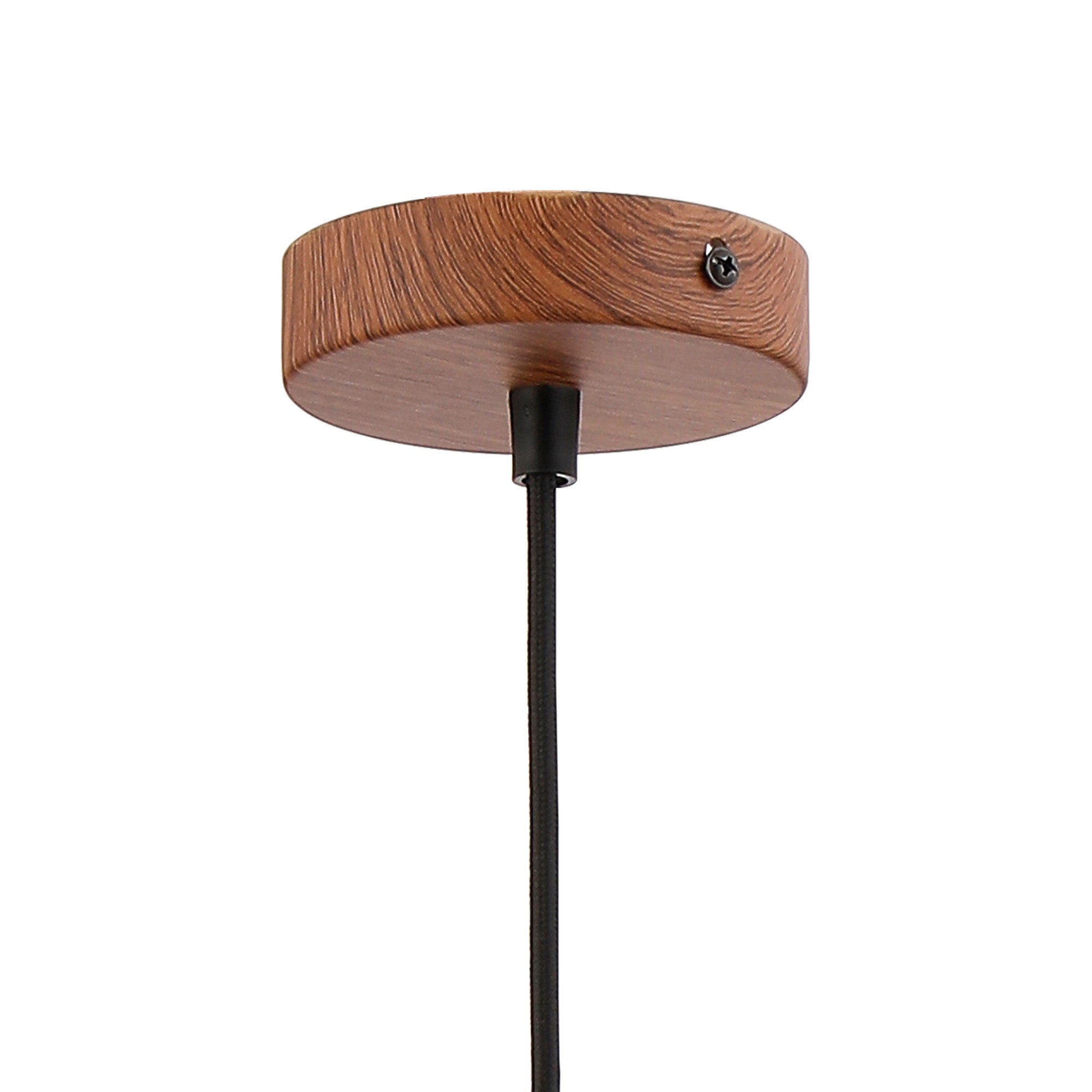 Rome 1 Light Pendant E27, Walnut/Aged Pewter