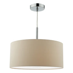 Ronda 3Lt Small Pendant With Shade And Diffuser - Ecru Finish