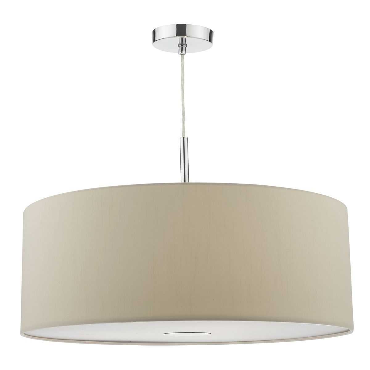 Ronda 3Lt Medium Pendant With Shade And Diffuser - Ecru Finish