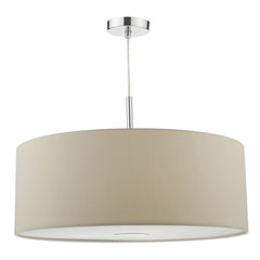 Ronda 3Lt Medium Pendant With Shade And Diffuser - Ecru Finish