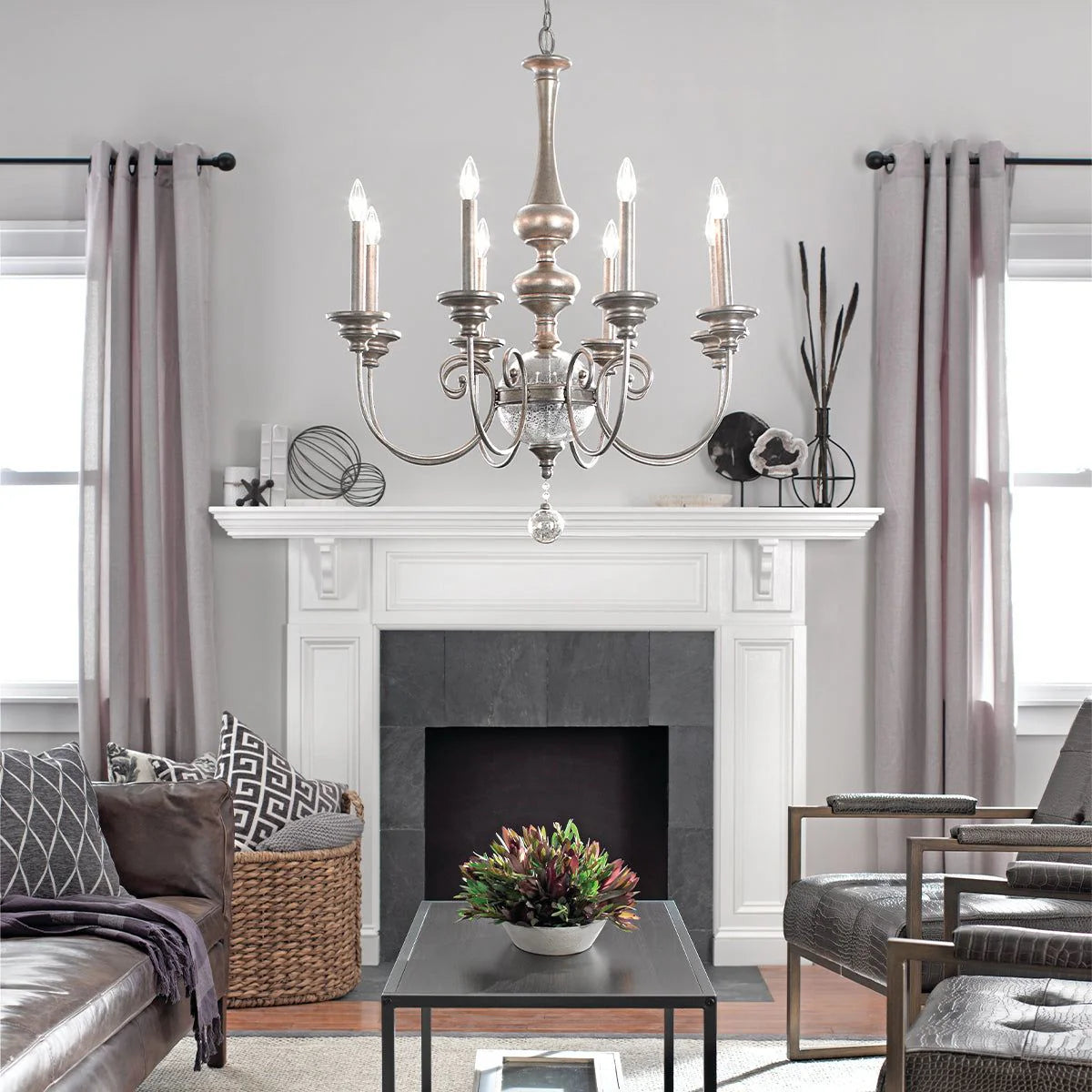 Rosalie 5 Light Mini Chandelier - Sterling Gold