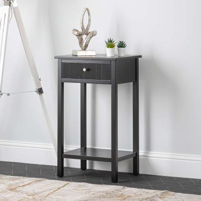 Lindon Wood End Table Black
