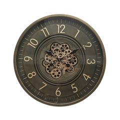 Gears Wall Clock - Brown 66cm
