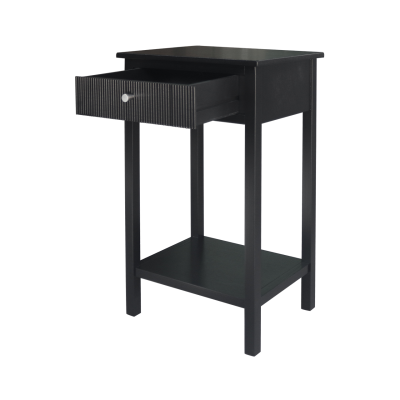 Lindon Wood End Table Black