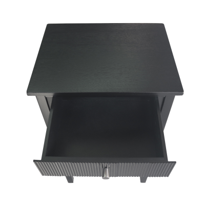 Lindon Wood End Table Black