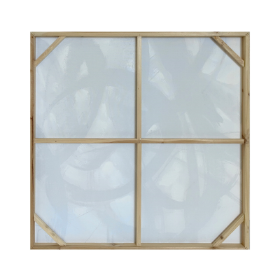 90x90 White and Black Abstract Canvas