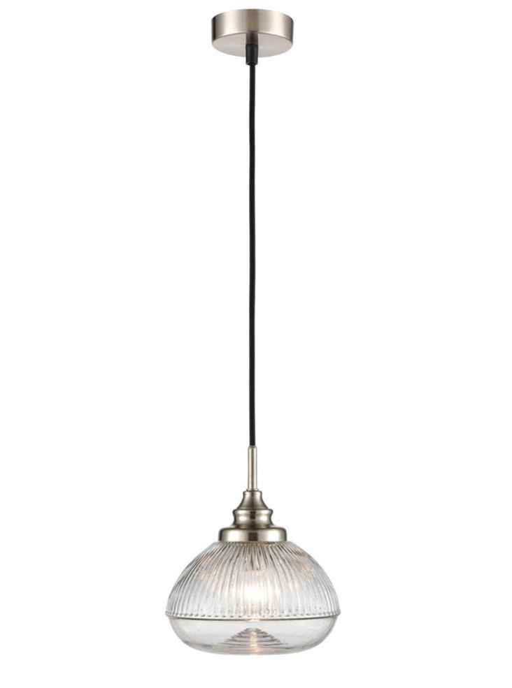 Ruben Glass Pendant Light - Brushed Brass / Satin Nickel