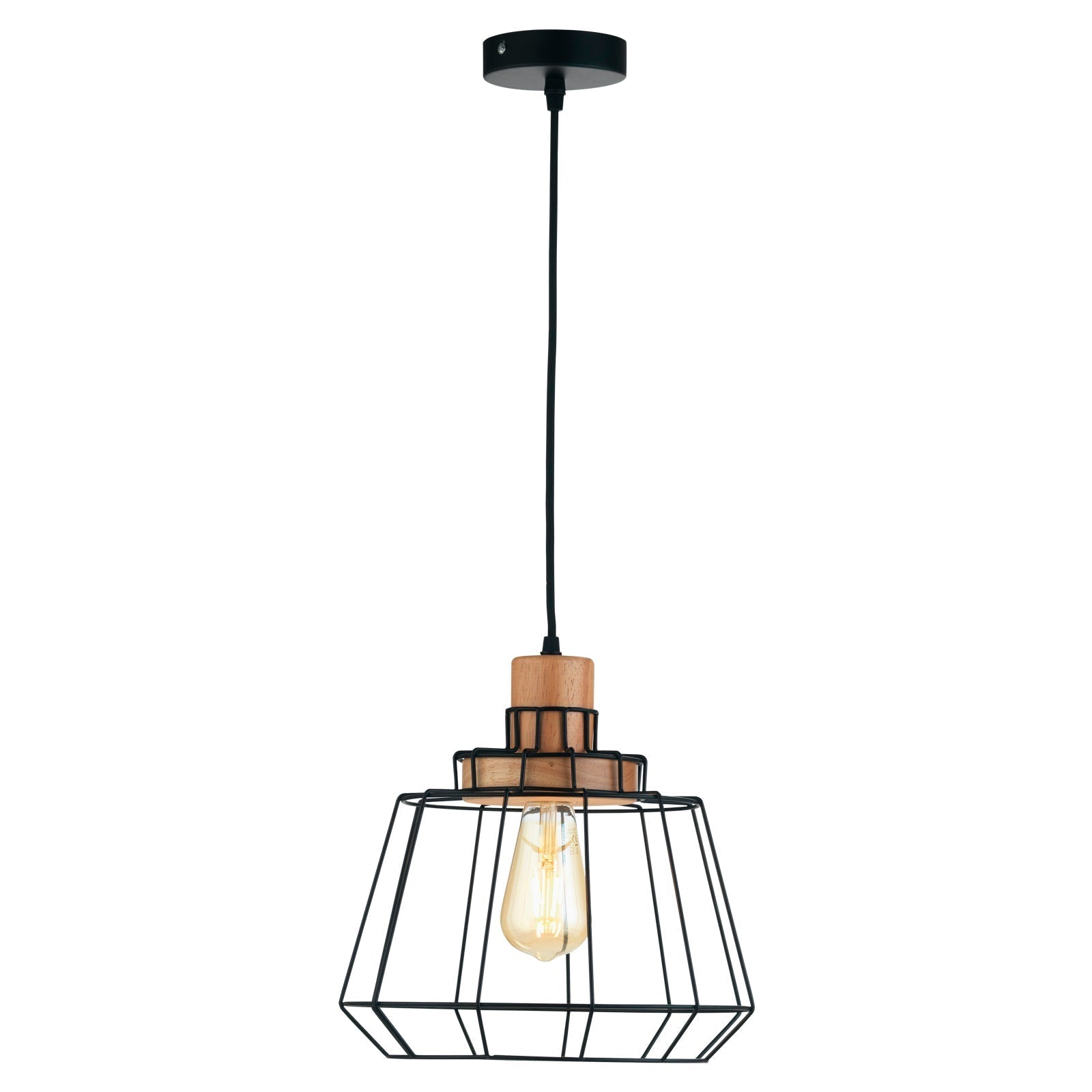 Rulo Black/Chrome/Antique Copper 1Lt Single Pendant